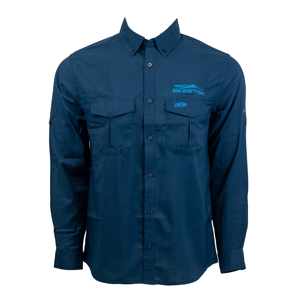 AFTCO Blue Button-front Shirts for Men